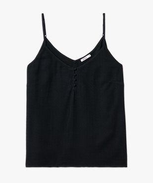 Blouse à bretelles en viscose unie et texturée femme vue4 - GEMO 4G FEMME - GEMO
