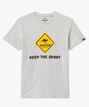 Tee-shirt manches courtes en coton imprimé homme - Roadsign vue4 - ROADSIGN D - GEMO