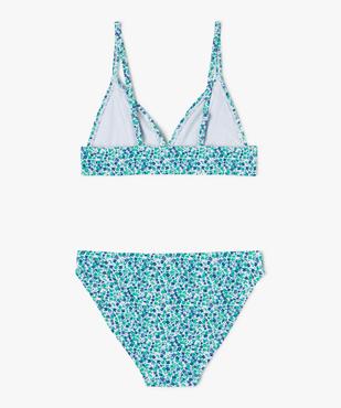 Maillot de bain 2 pièces à motifs fleuris fille vue3 - GEMO 4G FILLE - GEMO