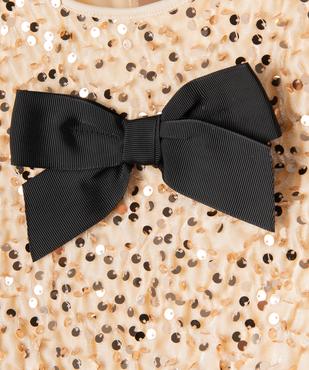 Blouse de cérémonie en velours avec sequins brodés fille vue2 - GEMO (ENFANT) - GEMO