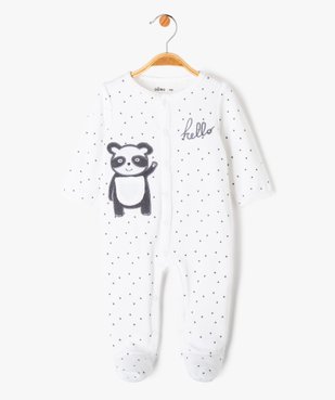 Pyjama bébé en velours étoilé à ouverture ventrale vue1 - GEMO 4G BEBE - GEMO