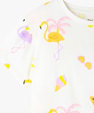 Tee-shirt à manches courtes coupe oversize fille vue2 - GEMO (ENFANT) - GEMO