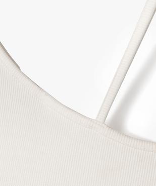 Débardeur asymétrique en coton côtelé fille vue2 - GEMO (ENFANT) - GEMO