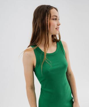 Robe longue sans manches en maille côtelée femme vue2 - GEMO(FEMME PAP) - GEMO