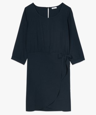 Robe femme unie avec bas forme portefeuille vue4 - GEMO(FEMME PAP) - GEMO