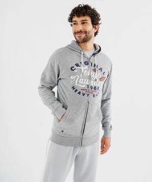 Sweat zippé à capuche avec inscriptions homme - Tokyo Laundry vue6 - TOKYO LAUNDRY - GEMO