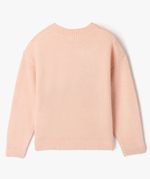 Pull imprimé en maille extensible fille vue3 - GEMO (ENFANT) - GEMO