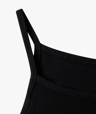 Débardeur fille côtelé à fines bretelles façon crop top vue2 - GEMO (JUNIOR) - GEMO