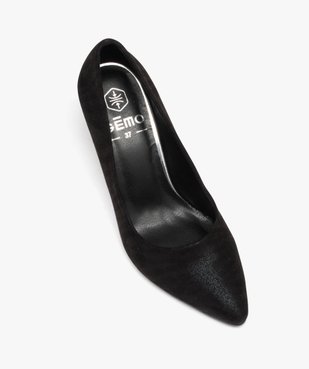 Escarpins femme unis en suédine zébrée et scintillante vue5 - GEMO(URBAIN) - GEMO
