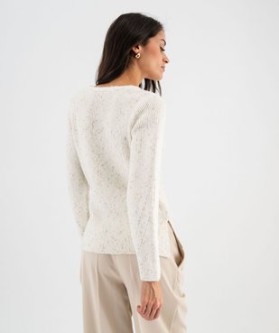 Pull col V en maille pailletée femme vue8 - GEMO(FEMME PAP) - GEMO