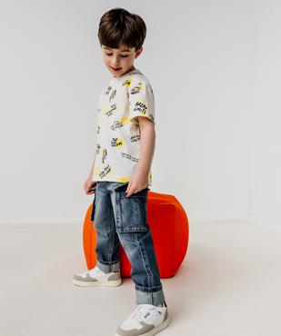 Jean large à poches cargo garçon vue1 - GEMO 4G GARCON - GEMO