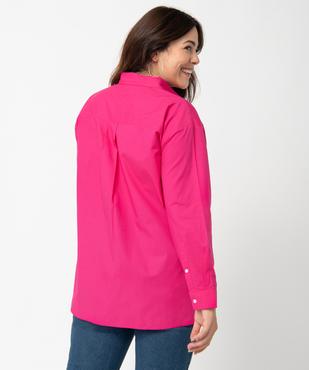Chemise femme grande taille en coton   vue3 - GEMO (G TAILLE) - GEMO