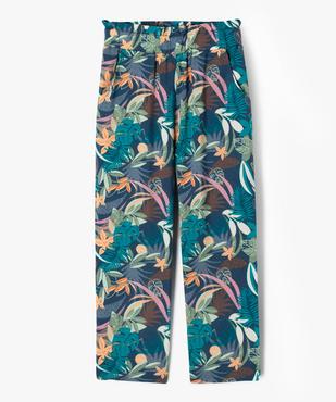 Pantalon fluide imprimé en viscose fille vue9 - GEMO 4G FILLE - GEMO