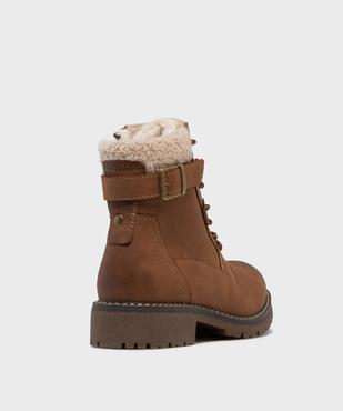 Boots fourrés à lacets et zip intérieur femme - Valentina Baldano vue4 - VALENTINA BALDA - GEMO