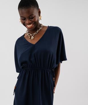 Robe courte coupe ample avec liens sur les côtés femme vue2 - GEMO(FEMME PAP) - GEMO