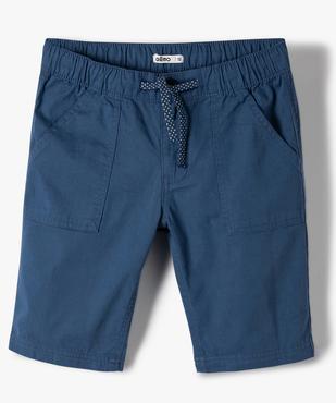 Bermuda garçon en toile avec poches surpiquées vue1 - GEMO (ENFANT) - GEMO