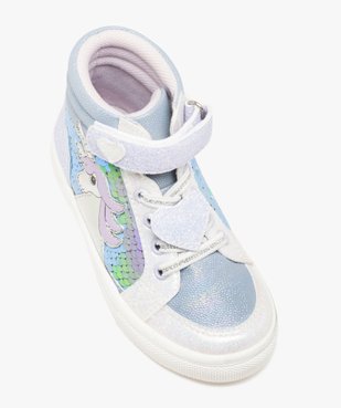 Baskets fille mid-cut licorne avec sequins et paillettes vue5 - LOVELY WINGS - GEMO