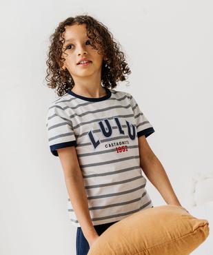 Pyjashort avec haut rayé garçon - LuluCastagnette vue11 - LULU CASTAGNETTE GEMO FOR GOOD - GEMO