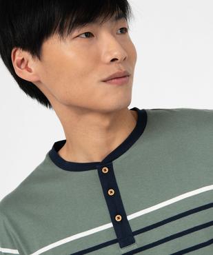Pyjama à manches longues et pantalon large homme vue2 - GEMO 4G HOMME - GEMO