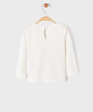 Tee-shirt manches longues avec sequins brodés bébé fille vue3 - GEMO 4G BEBE - GEMO