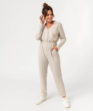 Combinaison pantalon à manches longues fluide femme - Gémo x Melissaallbb vue2 - GEMO(FEMME PAP) - GEMO