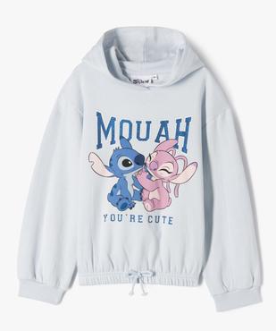 Sweat à capuche à taille élastiquée imprimé Stitch fille - Disney vue1 - LILO & STITCH - GEMO