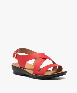 Sandales femme confort unies à semelle amortissante vue2 - GEMO (CONFORT) - GEMO