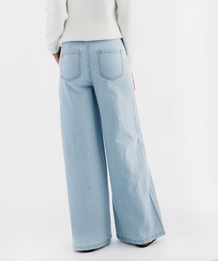 Jean flare en denim délavé à taille haute femme vue3 - GEMO(FEMME PAP) - GEMO