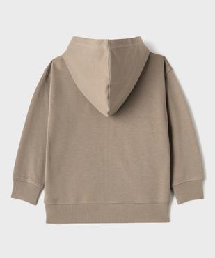 Sweat zippé à capuche uni garçon vue3 - GEMO 4G GARCON - GEMO