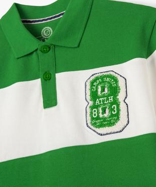Polo garçon à rayures et motif brodé - Camps United vue3 - CAMPS UNITED - GEMO