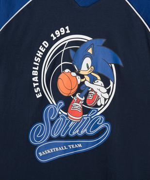 Tee-shirt de basket à manches courtes garçon - Sonic The Hedgehog vue2 - SONIC - GEMO