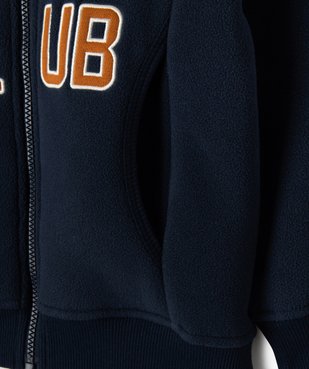 Sweat zippé en maille polaire avec intérieur sherpa garçon vue3 - GEMO (ENFANT) - GEMO