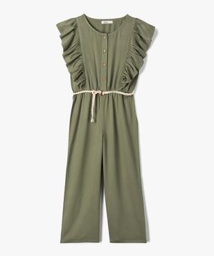 Combinaison pantalon fille avec volants sur les épaules vue1 - GEMO (ENFANT) - GEMO