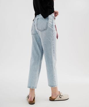 Jean straight cropped taille haute avec ceinture à nouer femme vue3 - GEMO(FEMME PAP) - GEMO
