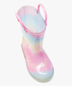 Bottes de pluie bébé fille à paillettes avec anses vue6 - LOVELY WINGS - GEMO