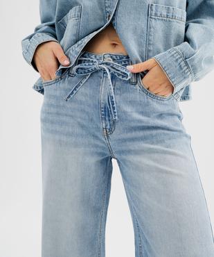 Jean Cropped Wide leg taille haute femme vue3 - GEMO 4G FEMME - GEMO