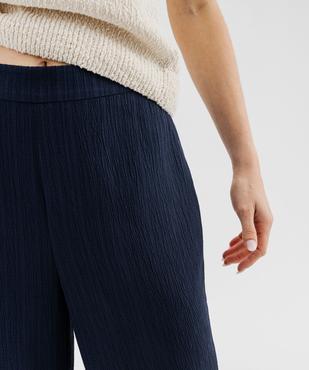 Pantalon ample, fluide et texturée femme vue3 - GEMO(FEMME PAP) - GEMO