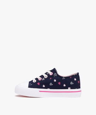 Tennis fille en toile imprimée fermeture lacets élastiques vue3 - GEMO 4G FILLE - GEMO