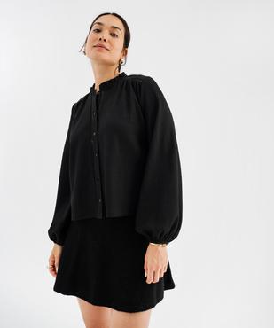 T-shirt uni col montant femme vue3 - GEMO(FEMME PAP) - GEMO