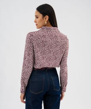 Blouse manches longues en maille gaufrée à motifs fleuris femme vue4 - GEMO(FEMME PAP) - GEMO