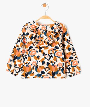 Blouse bébé fille à manches longues en gaze de coton vue1 - GEMO(BEBE DEBT) - GEMO