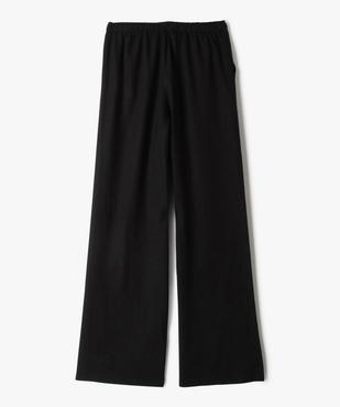 Pantalon large en lin viscose uni fille vue3 - GEMO 4G FILLE - GEMO
