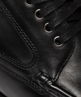 Derbies homme dessus en cuir uni avec lacets plats - Pierre Cardin  vue6 - PIERRE CARDIN CONFORT - GEMO