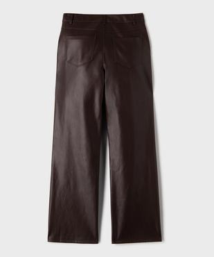 Pantalon large en cuir imitation fille vue3 - GEMO (JUNIOR) - GEMO
