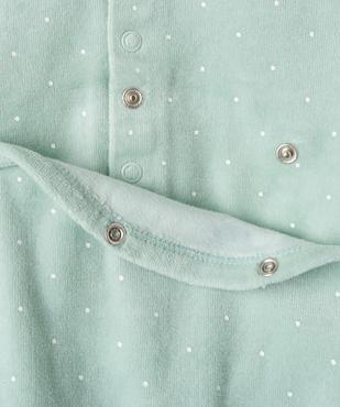 Pyjama bébé fille en velours à pois avec volants sur les épaules vue4 - GEMO(BB COUCHE) - GEMO