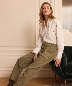 Jean Mom avec poches plaquées femme - LuluCastagnette vue1 - LULUCASTAGNETTE - GEMO