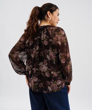 Blouse fluide manches longues femme grande taille vue3 - GEMO 4G GT - GEMO
