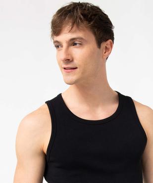 Débardeur uni en maille côtelée homme vue6 - GEMO 4G HOMME - GEMO
