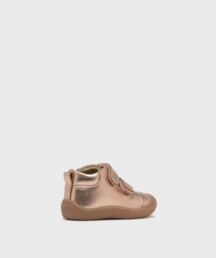 Chaussures premiers pas en cuir à scratch bébé fille NA vue4 - NA! GEMO FOR GOOD - GEMO