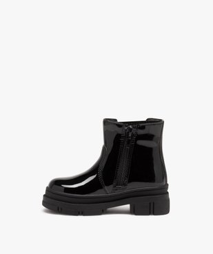 Boots fille style Chelsea dessus verni à semelle crantée et détails en étoile vue3 - GEMO(BEBE DEBT) - GEMO
